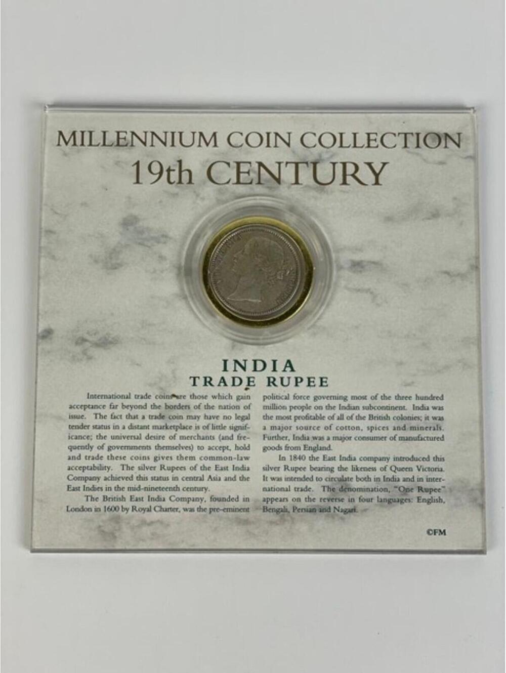 Millennium Coin Collection 19th Century India Trade Rupee